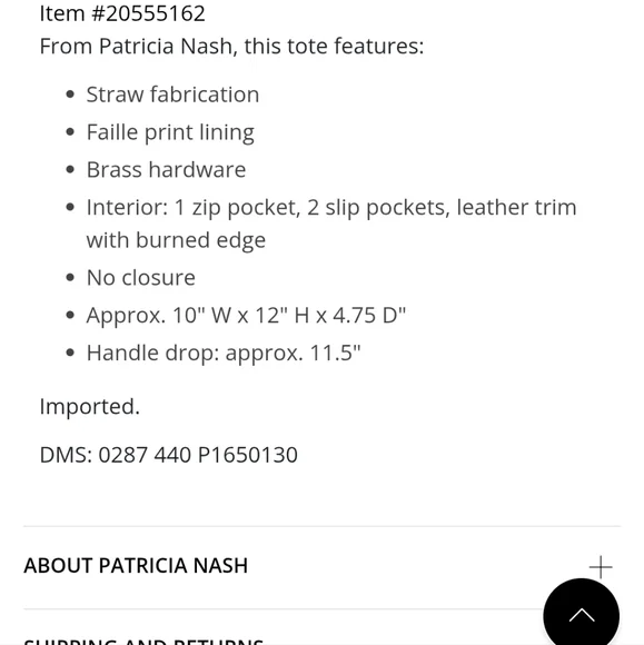 Patricia Nash Colorful Floral Straw Tote Bag - Picture 8 of 8